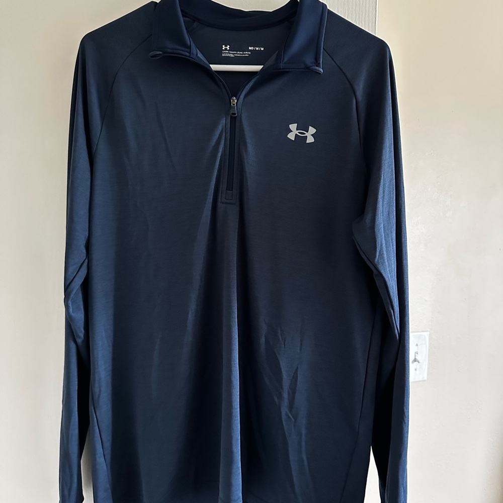 Under Armour Navy Blue Quarter-Zip Pullover